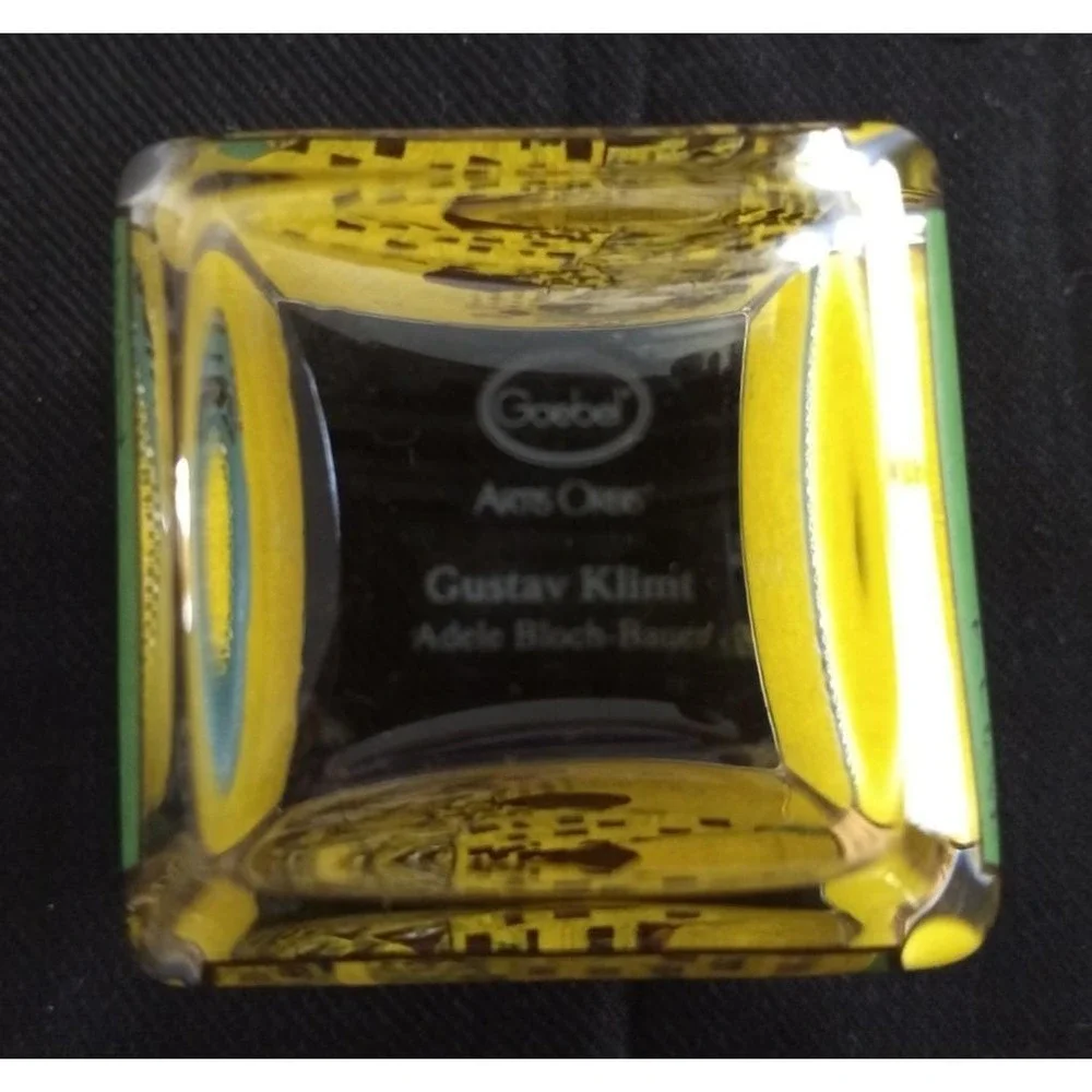 Goebel Artis Orbis Gustav Klimt Glass Votive Candle Holder Adele Bloch-Bauer NOS